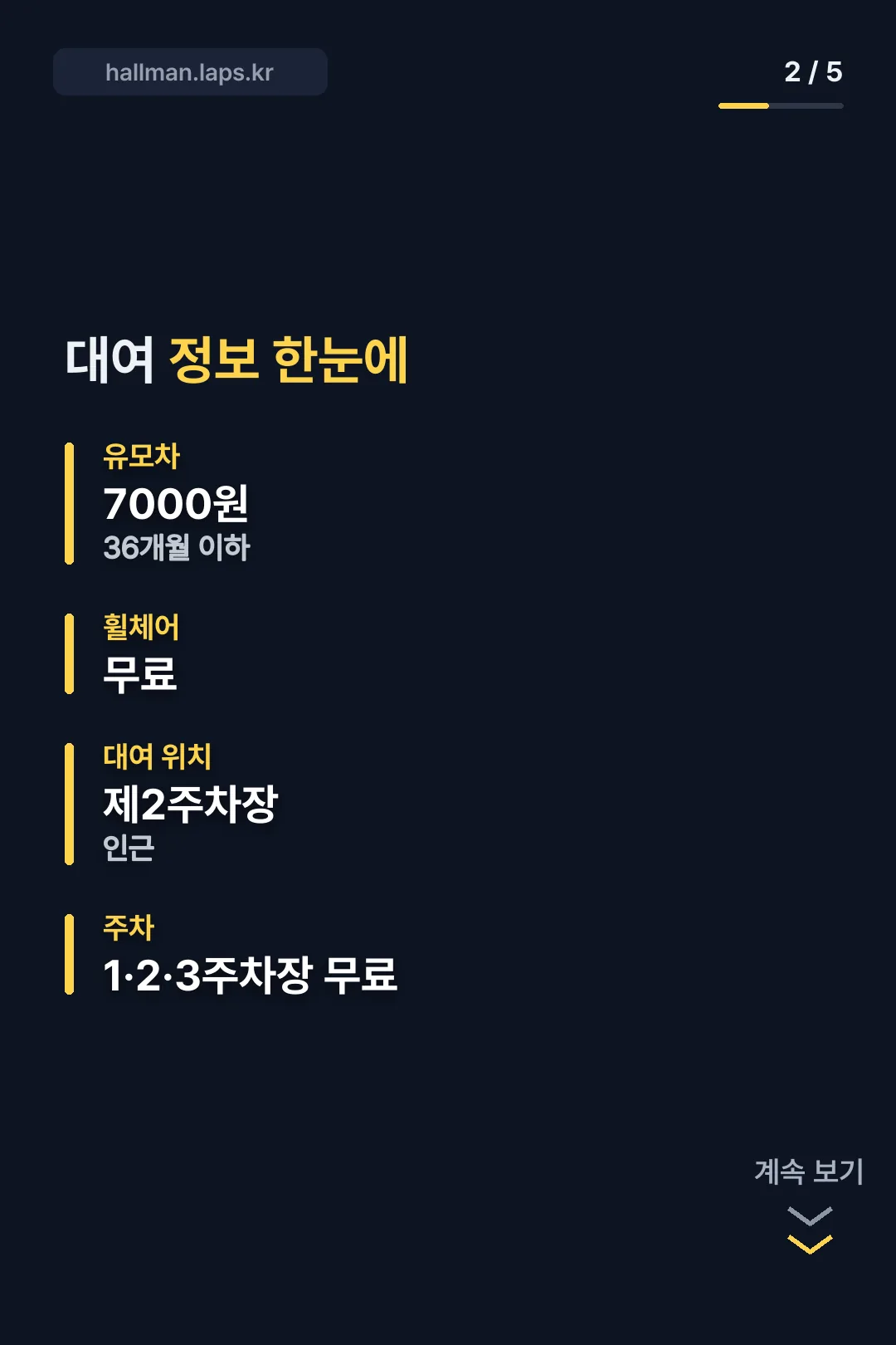 대여 정보 한눈에 보기