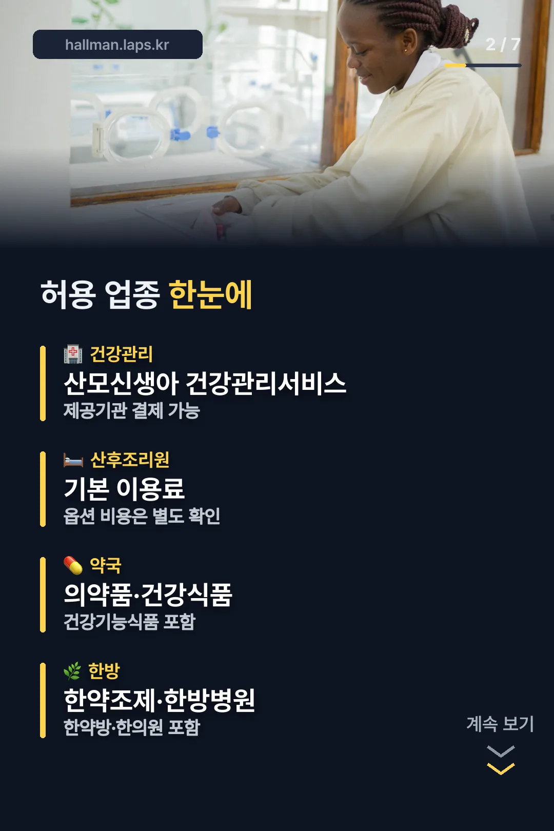 허용 업종 한눈에
