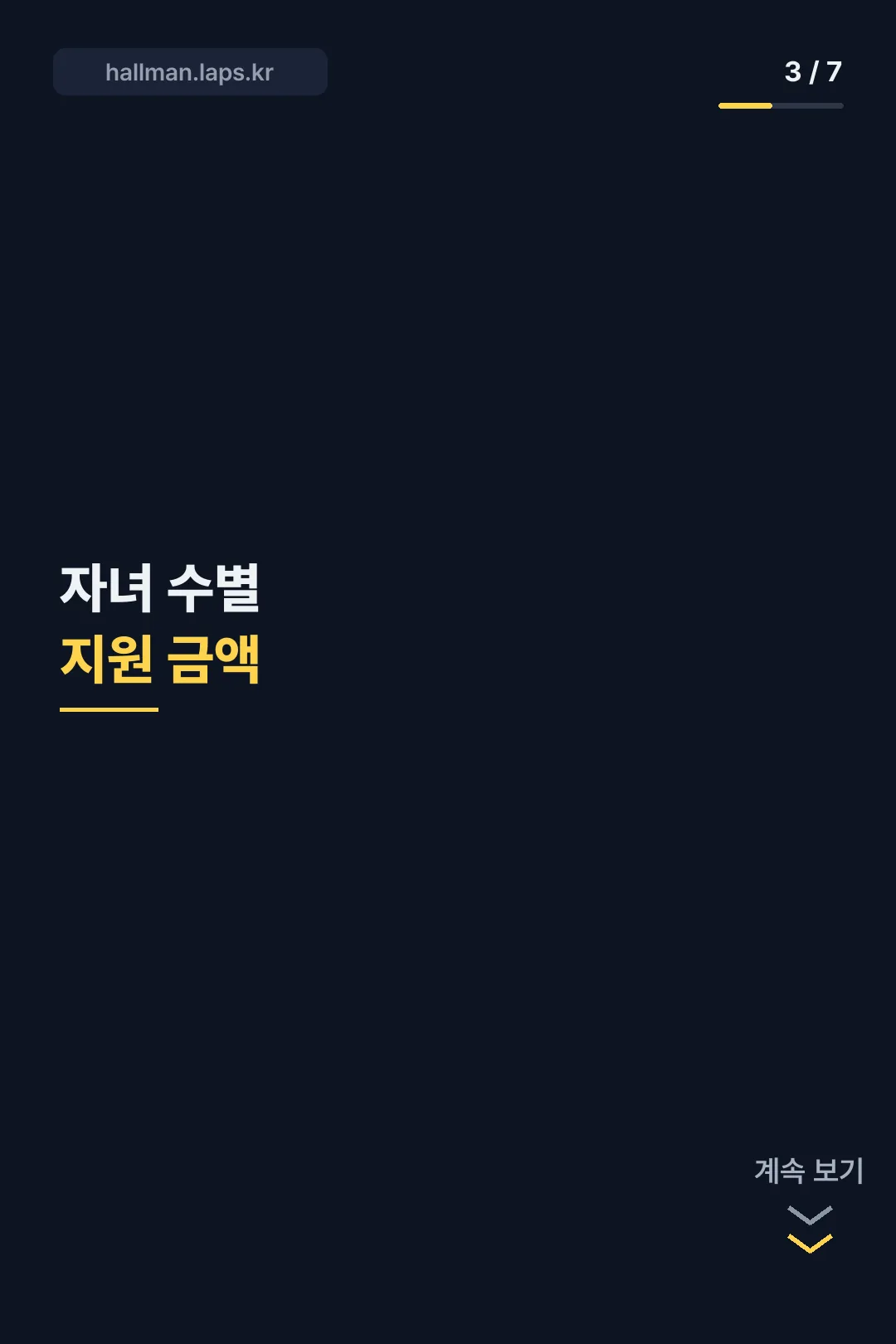 자녀 수별 지원 금액