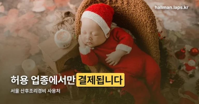 서울 산후조리경비 사용처 정리 썸네일