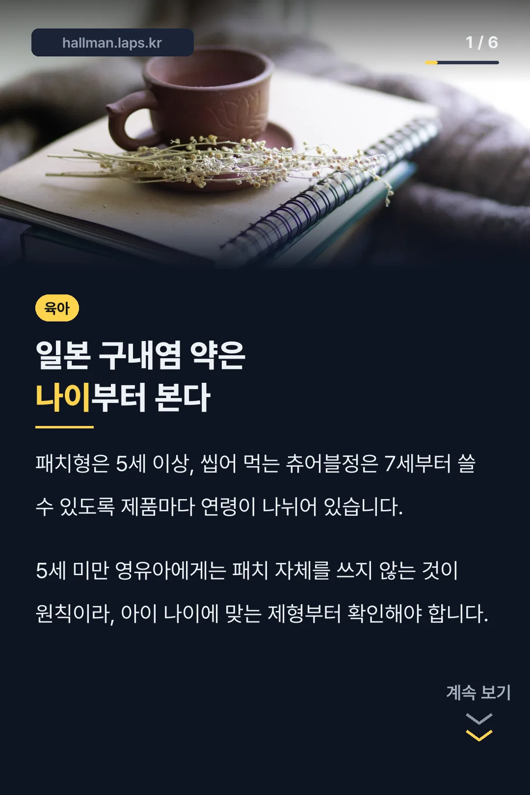 일본 구내염 약 결론 카드